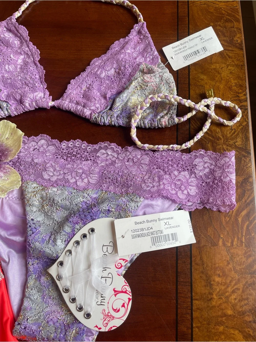 NWT beach bunny coverup size M and matching bikini set size XL - Picture 14 of 16